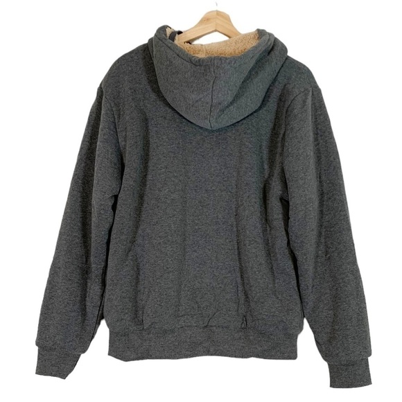 Swisswell Winter Fleece Sherpa Lined Zip up Hooded Jacket Size Medium - Picture 5 of 11